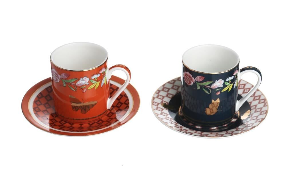 Lucky Art Evelyn Bone 2Li Kahve Fıncanı Setı