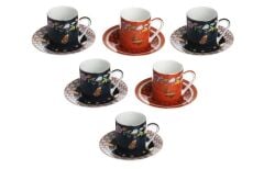 Lucky Art Evelyn Bone 6Lı Kahve Fıncanı Setı