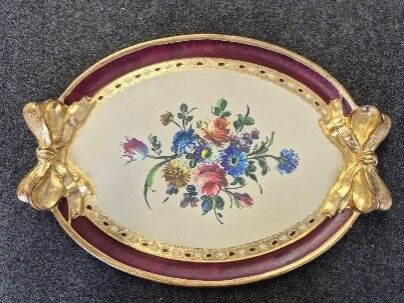 L&M 130/Mo-2 Gül Ağacı Bordo Tepsi 36X26 Cm