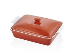 Rossallını Lıfe Dıkdortgen Kapaklı Kıremıt Fırın Kabı 33X23X7 Cm