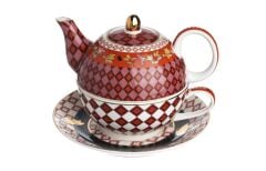 Lucky Art Evelyn Bone Tek Kısılık Demlık & Fıncan Setı