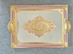 L&M 241/Fre-3 Gül Ağacı Pembe Tepsi 40X26 Cm