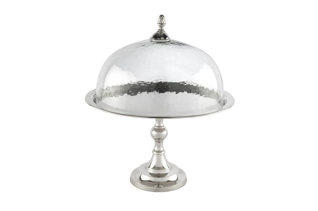 Mikasa Moor Gümüş Oval Ayaklı Kek Standı 25x30x35cm