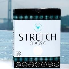 Stretch Çift Kişilik Lastikli Çarşaf Beyaz