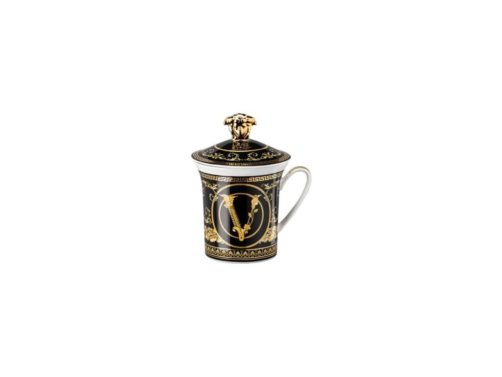 Versace 30. Yıl Kapaklı Kahve Kupa Virtus Gala Black