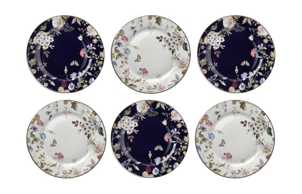 Lucky Art Fleurısse Bone  20Cm 6Lı Tabak Seti