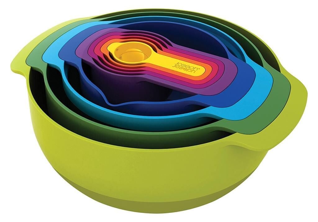 Joseph Joseph 9 Parça Çırpma Ve Karıştırma Kabı (Çok Renkli)