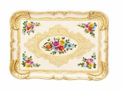 L&M 1/Pgfa-2 Gül Ağacı Krem Tepsi 29X21 Cm