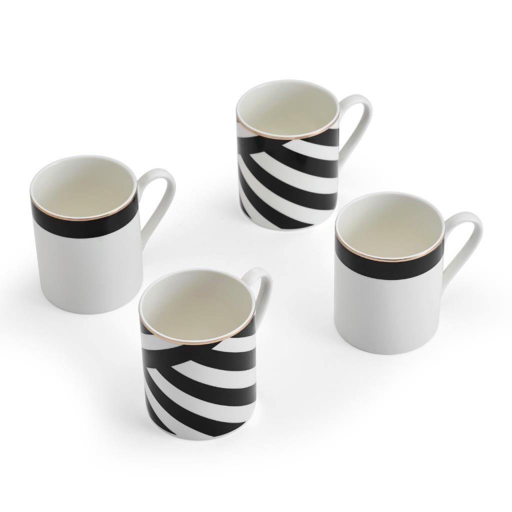 Mikasa Luxe Deco Fine China 4 Parça Kupa Seti 380ml