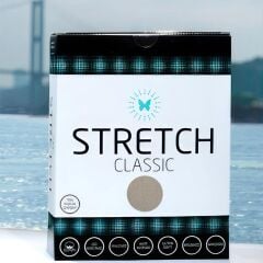 Stretch Çift Kişilik Lastikli Çarşaf Taş Rengi