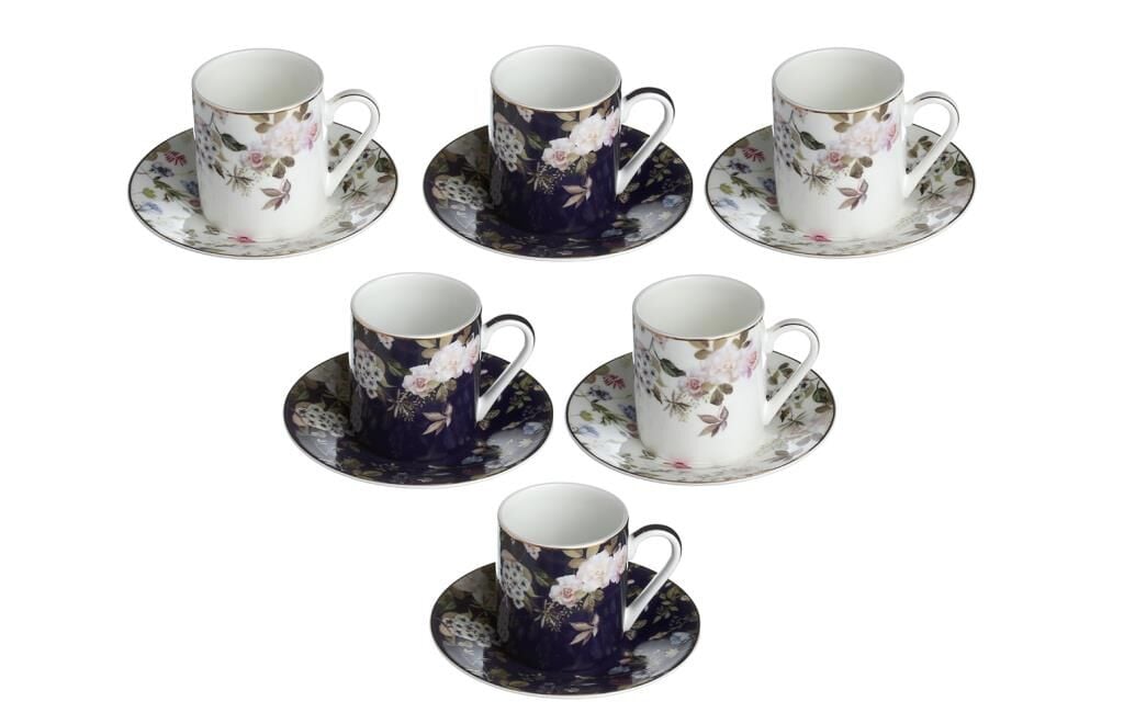 Lucky Art Fleurısse Bone 6Lı Kahve Fıncanı Setı