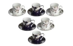 Lucky Art Fleurısse Bone 6Lı Kahve Fıncanı Setı