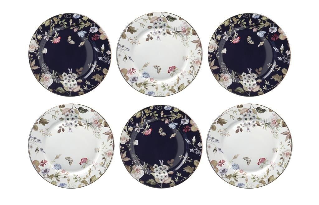 Lucky Art Fleurısse Bone  27Cm 6Lı Tabak Seti