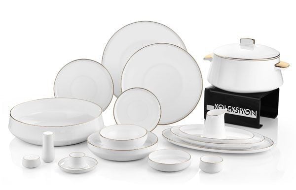 Koleksiyon Sufi Gold 132 Parça Yemek Takımı