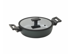 Sambonet Çift Saplı Kapaklı Sığ Tencere 24 Cm Tıtan Pro Green