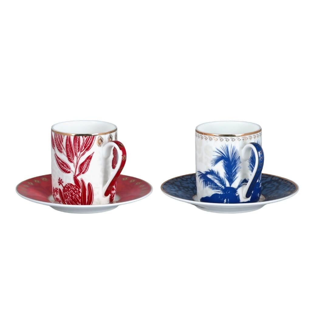 Lucky Art Palmera Bone 2Li Kahve Fincani Seti 100cc