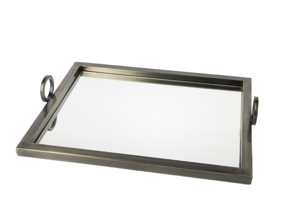 Mikasa Moor Bronz Aynalı Tepsi 44x36x8cm