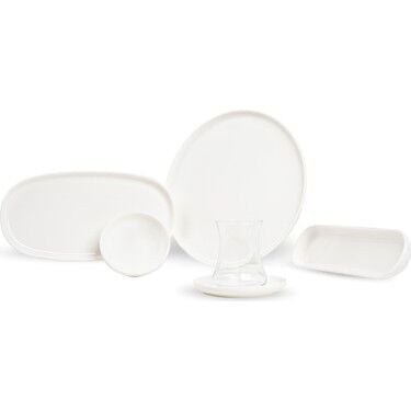 Leggno Botanıcal Whıte 26 Parça Kahvaltı Takımı-Bot1171set26w