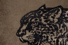 Mikasa Moor Leopar Nakışlı Kahve Yastık 40x60