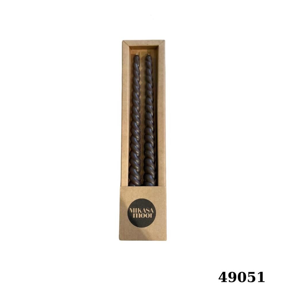 Mikasa Moor Burgulu Kahve Mat 28cm 2li Mum