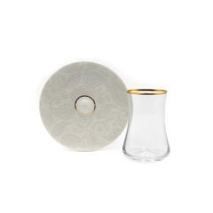 Evaliza Paisley Gold 6 Kişilik 12 Parça Çay Seti