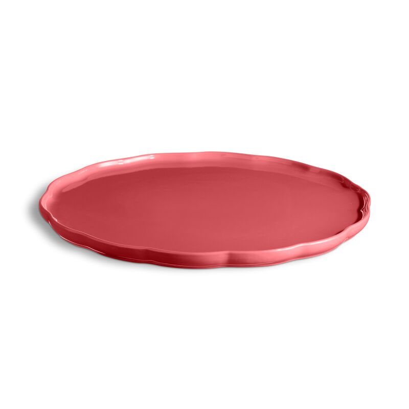 Emile Henry Madeleine Yuvarlak Servis Tabağı 31 cm Pembe/Rose Candy