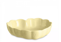 Emile Henry Madeleine Fırın Kabı Kalp 6,5 x 24,5 x 26,5 cm Tereyağı Sarısı / Vanille