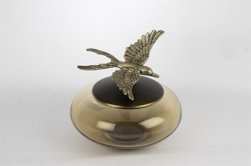 Mikasa Moor Bronz Kırlangıç Cam Obje 20x24cm