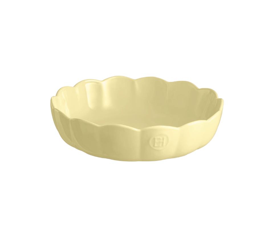 Emile Henry Madeleine Fırın Kabı Yuvarlak 27 cm Tereyağı Sarısı / Vanille
