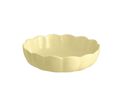 Emile Henry Madeleine Fırın Kabı Yuvarlak 27 cm Tereyağı Sarısı / Vanille