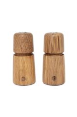 Crush Grind Stockholm 2 Parça Tuz Ve Karabiber Değirmen Seti 11 Cm - Oak-Meşe Rengi