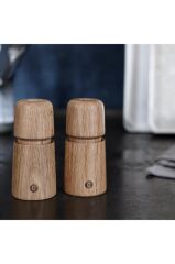Crush Grind Stockholm 2 Parça Tuz Ve Karabiber Değirmen Seti 11 Cm - Oak-Meşe Rengi