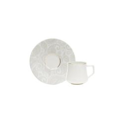 Evaliza Paisley White 6 Kişilik Kahve Fincan Takımı 80 ml