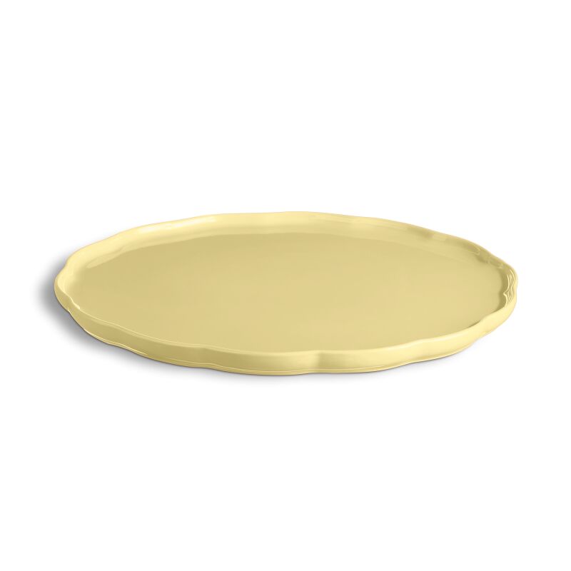 Emile Henry Madeleine Yuvarlak Servis Tabağı 31 cm Tereyağı Sarısı / Vanille