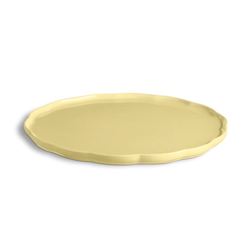 Emile Henry Madeleine Yuvarlak Servis Tabağı 31 cm Tereyağı Sarısı / Vanille