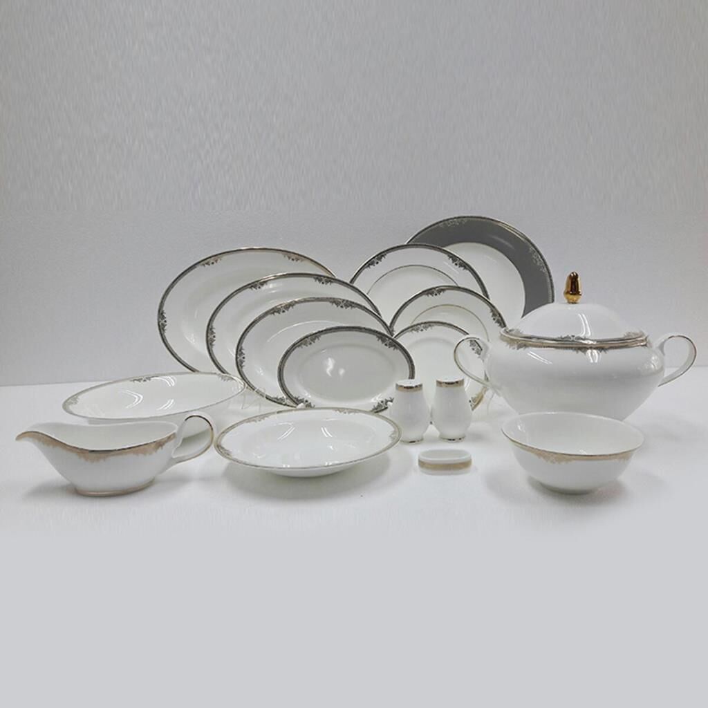 Evaliza Versailles Platin 101 Parça 12 Kişilik Yemek Takımı