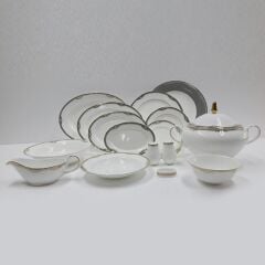 Evaliza Versailles Platin 101 Parça 12 Kişilik Yemek Takımı