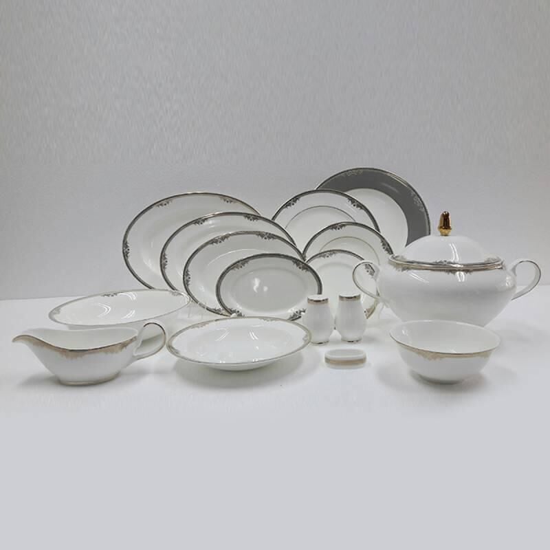 Evaliza Versailles Platin 60 Parça 12 Kişilik Yemek Takımı