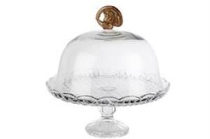 Mikasa Moor Amber Kapaklı Cam Kek Standı 31x31cm