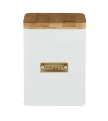 Typhoon Otto Square Serisi Kahve Saklama Kabı Beyaz Y 14 x G 11 x D 11 cm -1.6 Lt