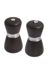 Crush Grind Kyoto Tuz Ve Karabiber Değirmeni 10 Cm Ash-Koyu Kahve