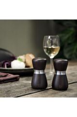 Crush Grind Kyoto Tuz Ve Karabiber Değirmeni 10 Cm Ash-Koyu Kahve