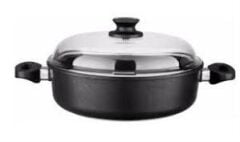 Amt Döküm Derin Tencere 20 Cm Cam Kapaklı