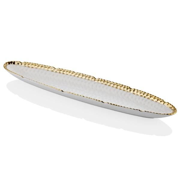 Lamedore White Gold Büyük Kayık Tabak  -STV-025