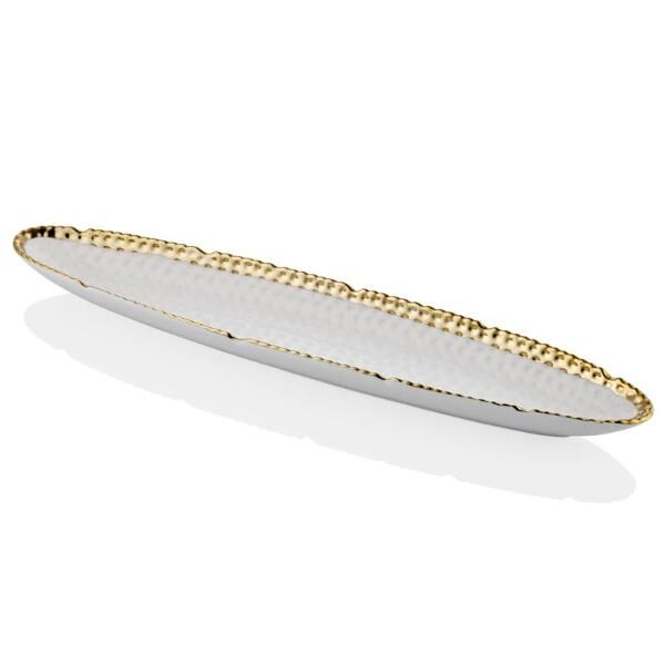 Lamedore White Gold Büyük Kayık Tabak  -STV-025