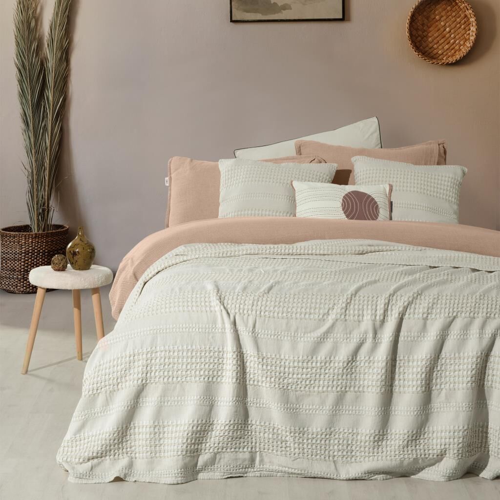 Sarev Anthos Yatak Örtüsü Çift Kişilik, .Bej