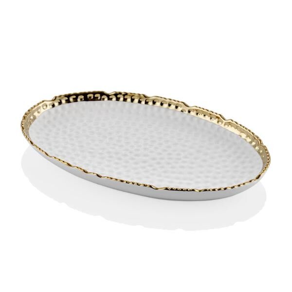 Lamedore White Gold Elips Büyük Tabak -STV-020