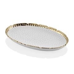 Lamedore White Gold Elips Büyük Tabak -STV-020