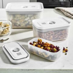 Zwilling Fresh & Save Vakumlu Saklama Kabı Seti, S/M/L / 3-Parça, Plastik, Beyaz