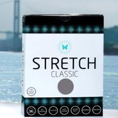 Stretch Tek Kişilik Lastikli Çarşaf Koyu Gri